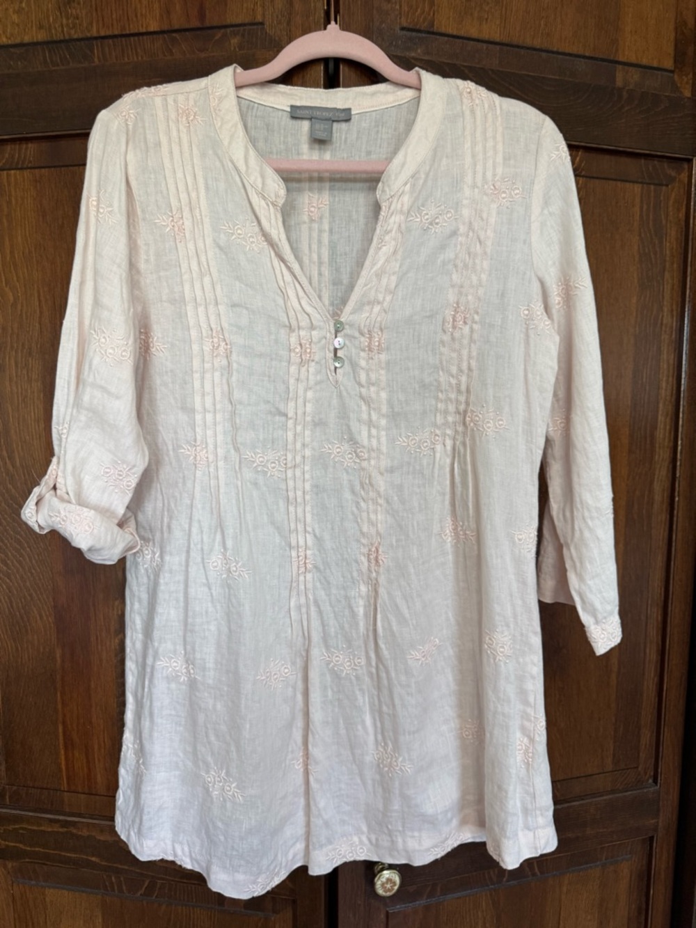 100% Linen Lagenlook - Boho Chic - Resortwear - Beach Tunic - Size Medium